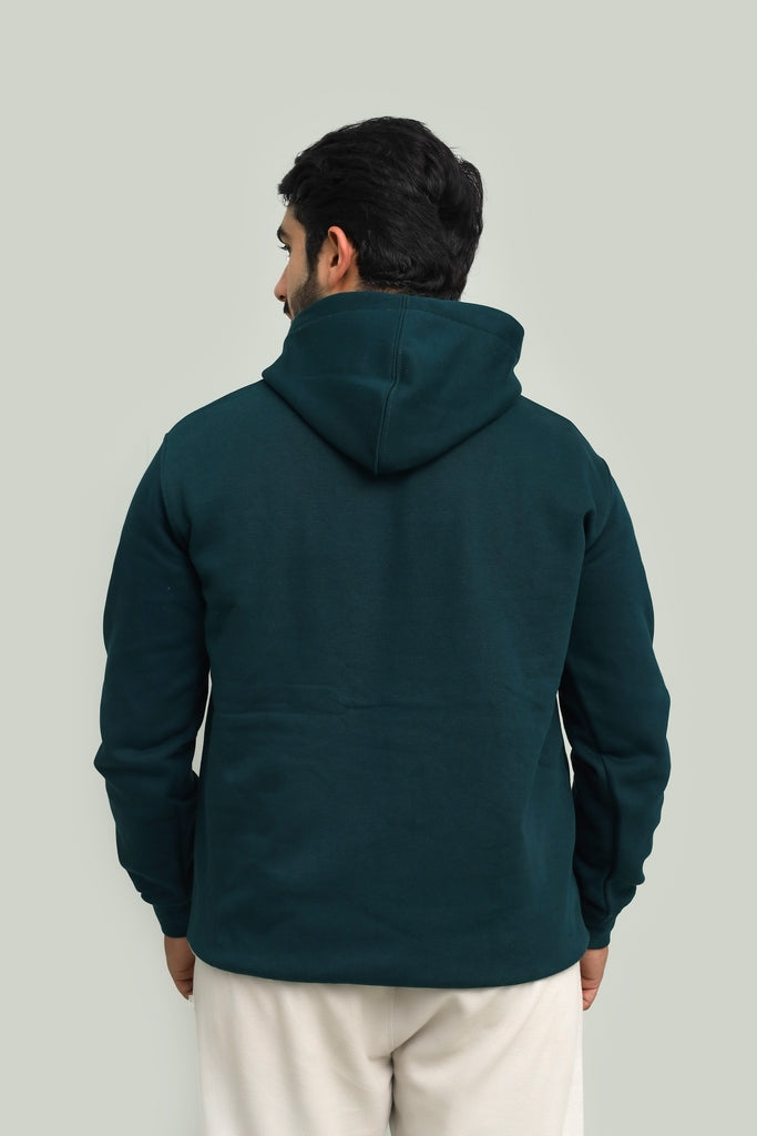 Basic Embroidered Hoodie Essential - Zinc